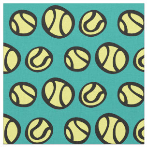Patrón de pelota de tenis amarillo tela textil diy