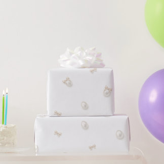 Patrón de perla mini elegante papel de regalo con 