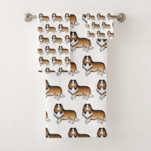 Patrón de perro de dibujos animados Collie Áspero