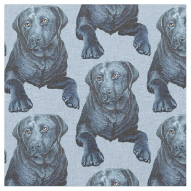 Patrón de perro de tela de perro azul del Laborato (De cerca)