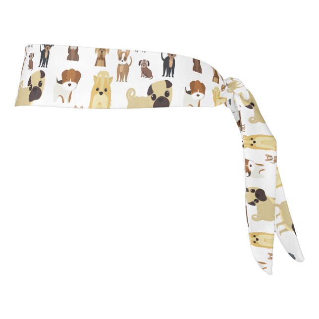 patrón de perros de fondo blanco (Girar 90)