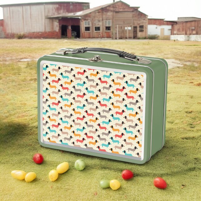 Patrón de perros multicolor (Lunchbox )