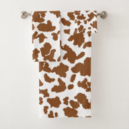 Patrón De Pescado De Vaca Marrón Y Blanca