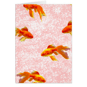 Patrón de pescado dorado rosa