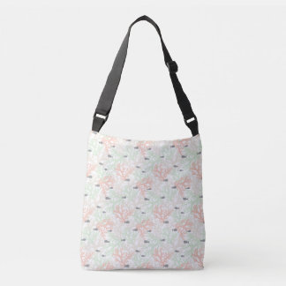 Patrón de pescado y coral en la bolsa