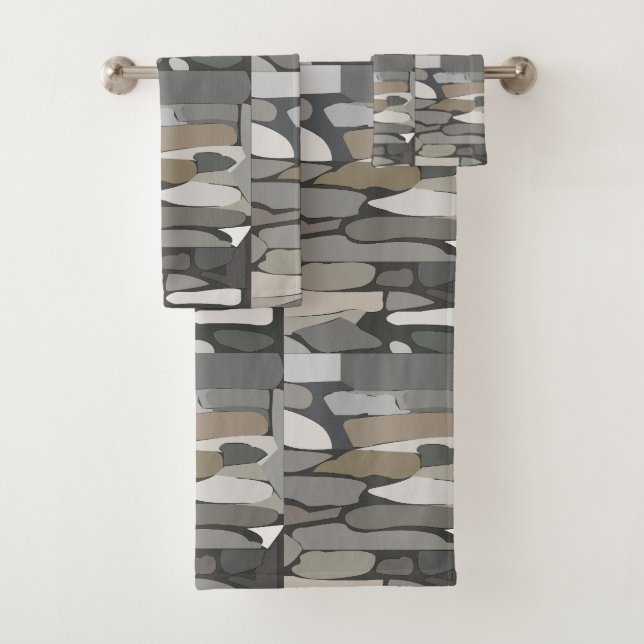 Patrón de piedra de roca gris (In situ)