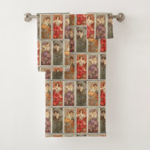 Patrón de piedras preciosas de Art Nouveau Mucha