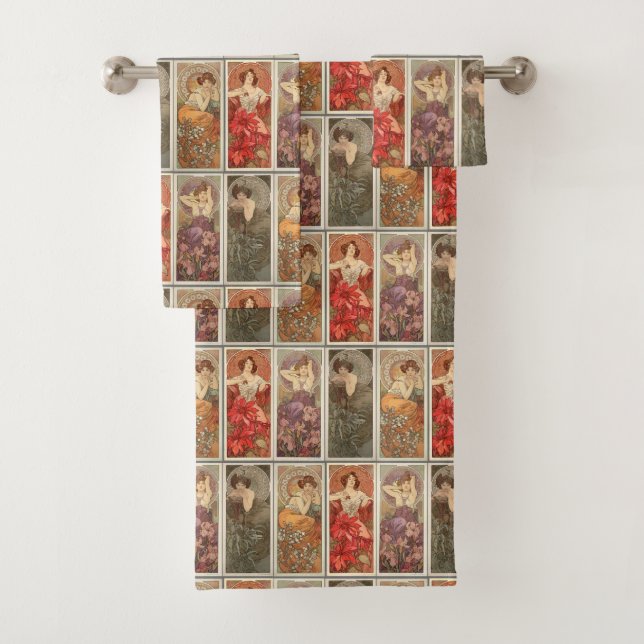 Patrón de piedras preciosas de Art Nouveau Mucha (In situ)