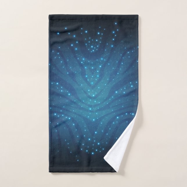 Patrón de piel alienígena azul bioluminiscente - A (Toalla de mano)