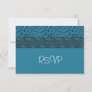 Patrón de piel de leopardo azul verdoso RSVP