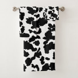Patrón de piel de vaca en negro y blanco