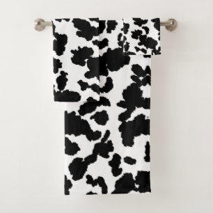 Patrón de piel de vaca en negro y blanco 