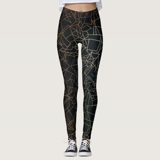Patrón de pintura abstracta Mujeres Leggings (Anverso)