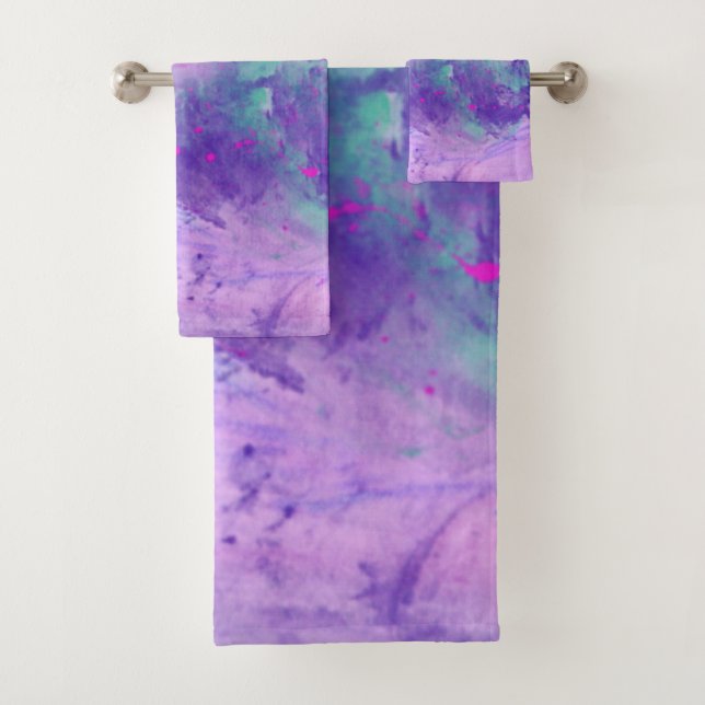 Patrón de pintura azul morado y rosa (In situ)