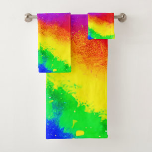 Patrón de pintura salpicado de arcoiris colorido