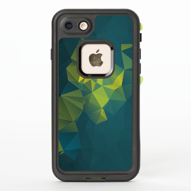 Patrón de pirámide de resumen azul amarillo (Reverso)