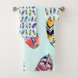 Patrón de plumas coloridas