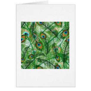 Patrón de plumas de pavo real