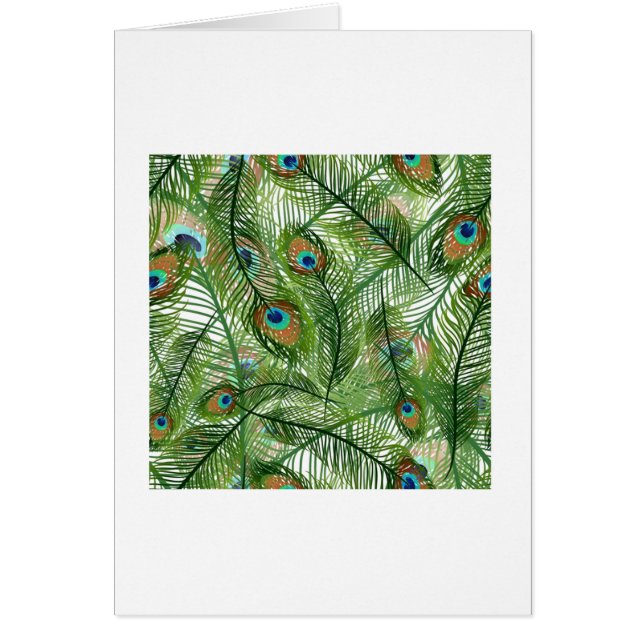 Patrón de plumas de pavo real (Frente)