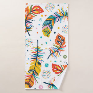 Patrón de plumas sin soldadura de época en estilo