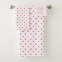 Patrón de polkadots rosados