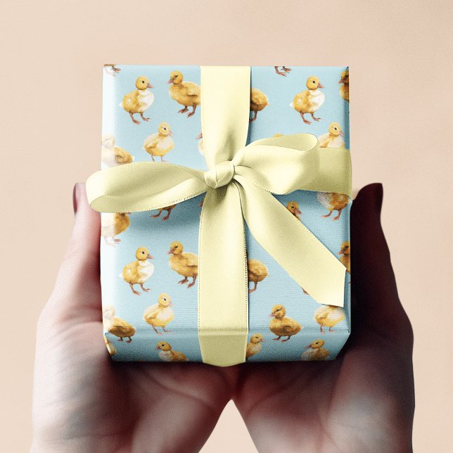Patrón de pollitos | Papel de regalo de Pascua (Subido por el creador)