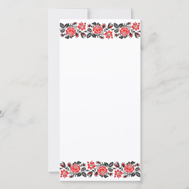 Patrón de punto de cruz de Rosas Rojas y Negras (Anverso)