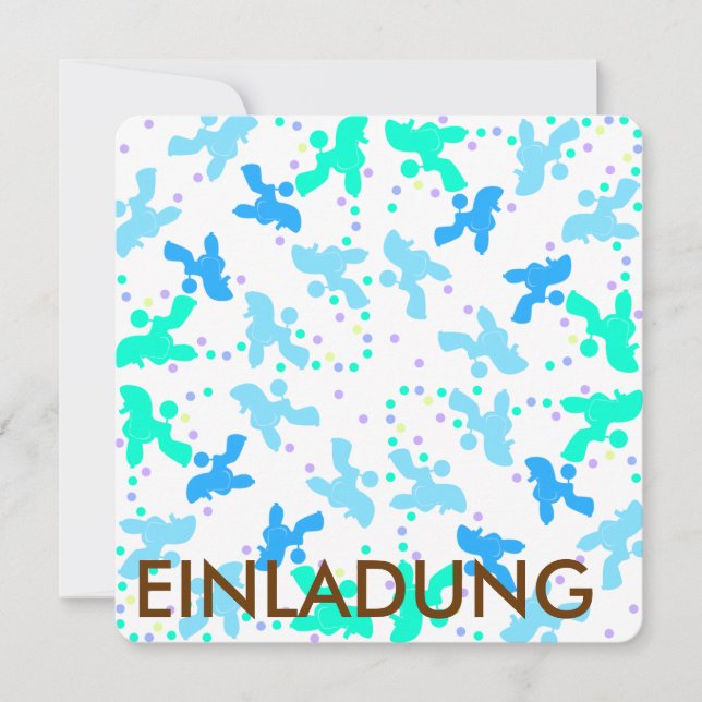 Patrón de puntos azules de Poodle (Anverso)