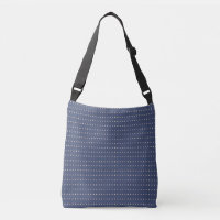 Patrón de puntos de polka azul y blanco con bolsas
