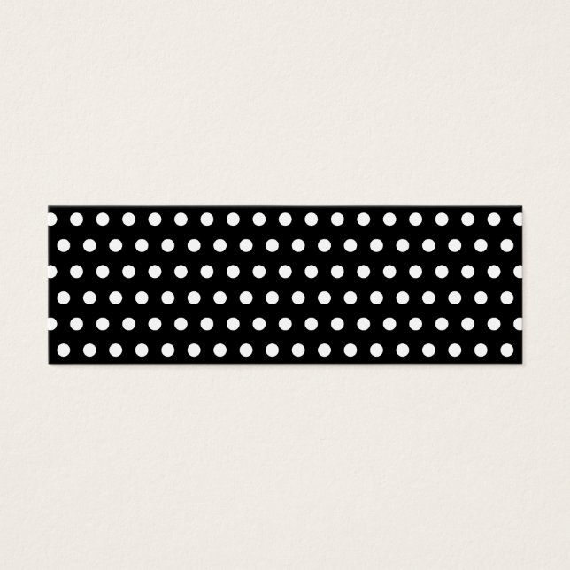 Patrón de puntos de polka blanco y negro. Delicios (Frente)