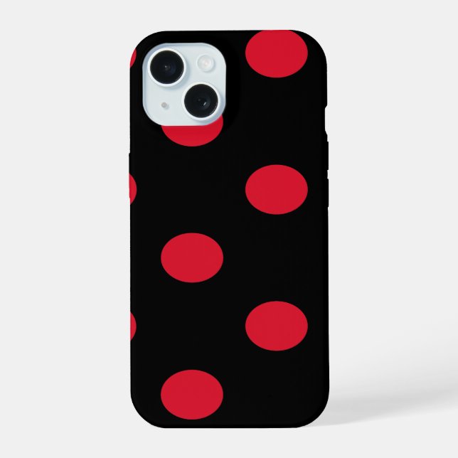 patrón de puntos de polka rojo (Reverso )