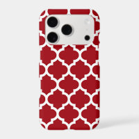 Patrón de Quatrefol de Cranberry Red White Marruec