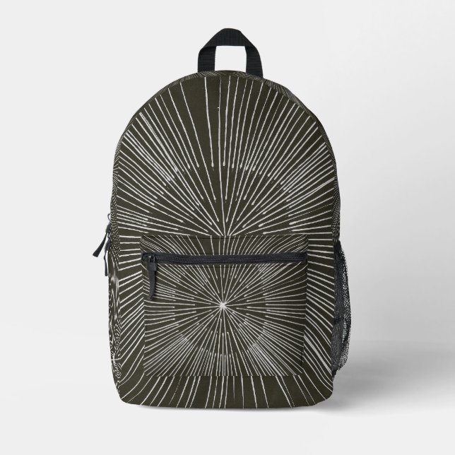 Patrón de radios circulares blancas en mochilas ne (Anverso)