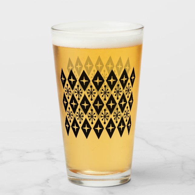 Patrón de ráfaga de estrellas modernista de mediad (Anverso (lleno))