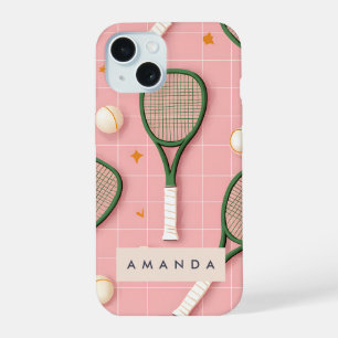 Patrón de raqueta de tenis retro personalizada con