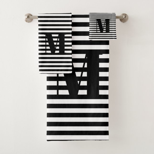 Patrón de rayas blancas y negras monocasco moderno (In situ)