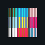 Patrón de rayas coloreadas de arte pop vintage #3<br><div class="desc">Vintage Pop Art Colorful Stripes Patrón de tela enrollada</div>