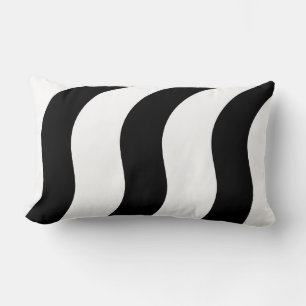 patrón de rayas de cebra negro + blanco almohada m