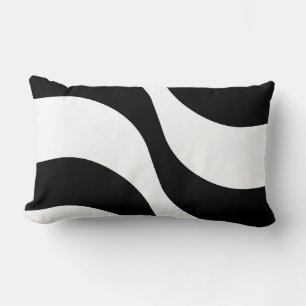 patrón de rayas de cebra negro + blanco almohada m
