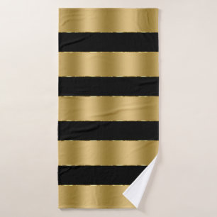Patrón de rayas de oro negro y de lujo