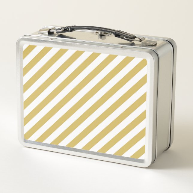 Patrón de rayas diagonales doradas y blancas (Reverso)