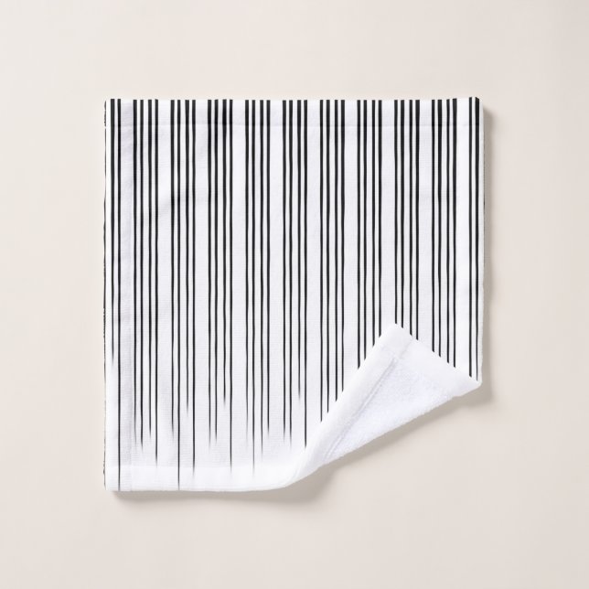 Patrón de rayas irregulares de estilo negro/blanco (Toallita)