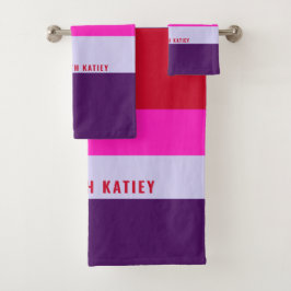 Patrón de rayas rojas, rosadas y púrpura