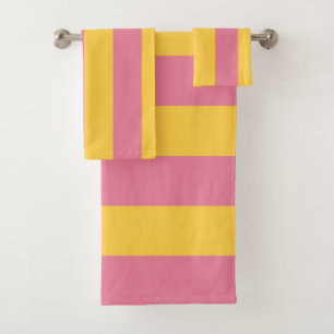 Patrón de rayas verticales rosa y amarillo vibrant