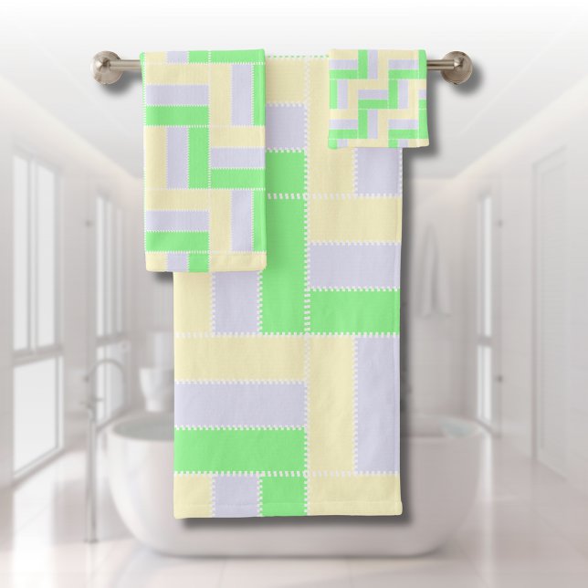 Patrón de rectángulos Pastel Líneas de puntos blan (Subido por el creador)
