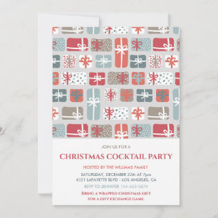 Patrón de regalos de invitación a la fiesta de cóc