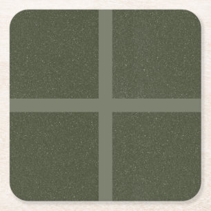 Patrón de rejilla verde musgo - Posavasos de papel