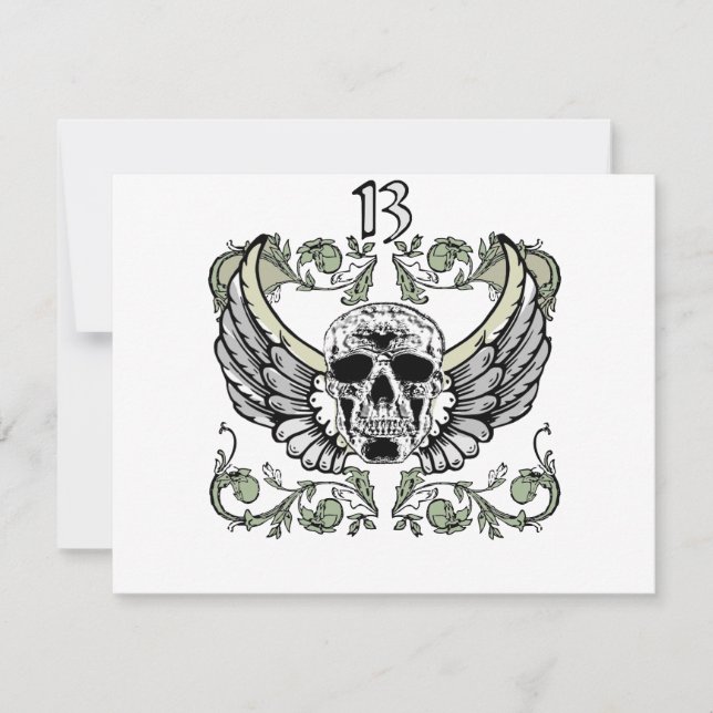 Patrón de reloj de cráneo de 13 horas (Anverso)