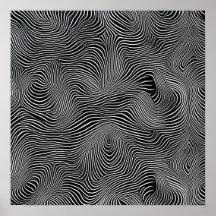 Patrón de remolino de arte óptico en blanco y negr
