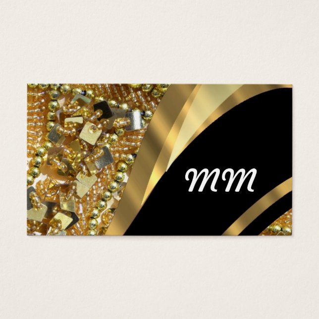 Patrón de remolinos rojos y negros de oro (Frente)